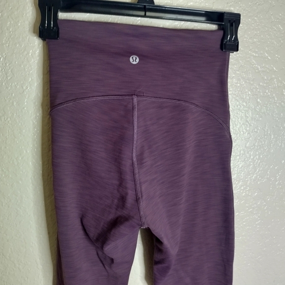 Lululemon Power Within Super High-Rise Pant 28" Heathered Black Currant Sz 4 - Picture 5 of 7